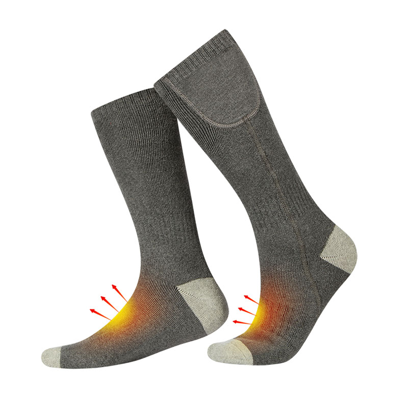 Meias de caminhadas aquecidas para tempo clod, aquecedores de bateria recarregáveis ​​para pés cronicamente frios